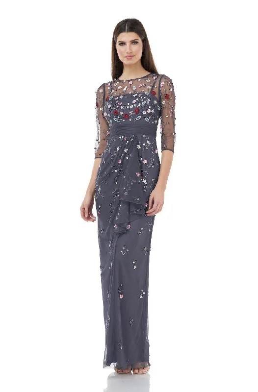 TightbeatJS Collections Long Formal Floral Beaded Gown Sale