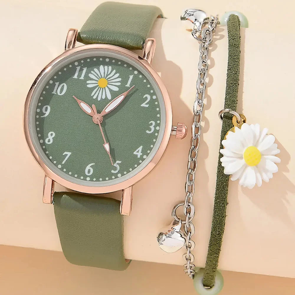 Dirndl DressNew Romantic Leather Quartz Dress Watch for Women