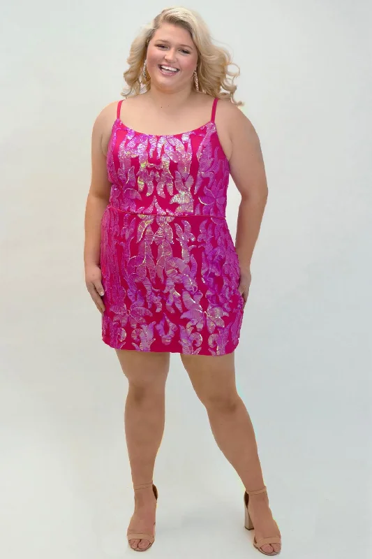 TighthuddleSydneys Closet SC8123 Plus Size Short Homecoming Dress