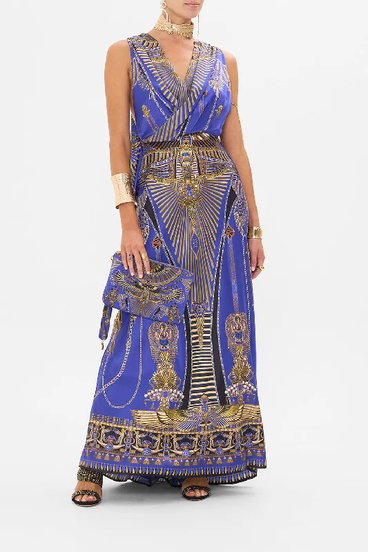 Cocktail DressSLEEVELESS DRAPED T BACK LONG DRESS MY FAIR PHARAOH