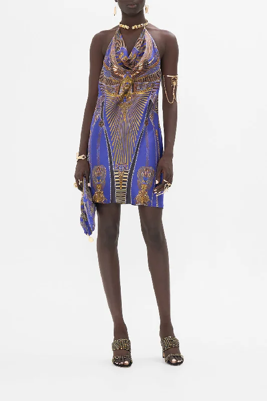 Hiking DressDRAPED SHORT DRESS WITH NECKPIECE MY FAIR PHARAOH