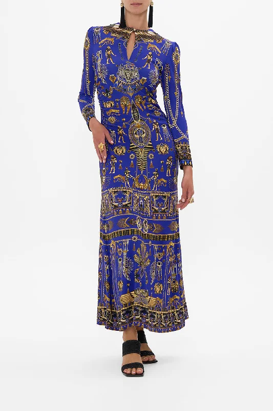 Vintage DressGATHERED JERSEY LONG DRESS MY FAIR PHARAOH