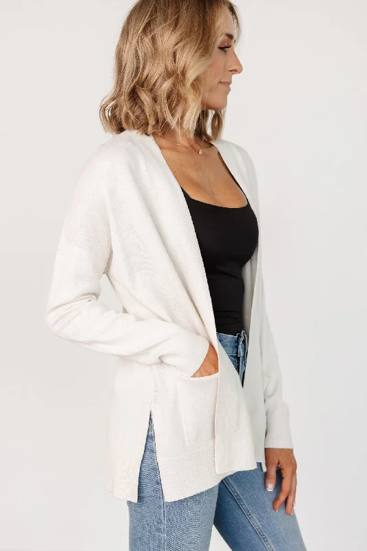 Ribbed Cuff Knit TopsBennett Pocket Cardigan | Ivory