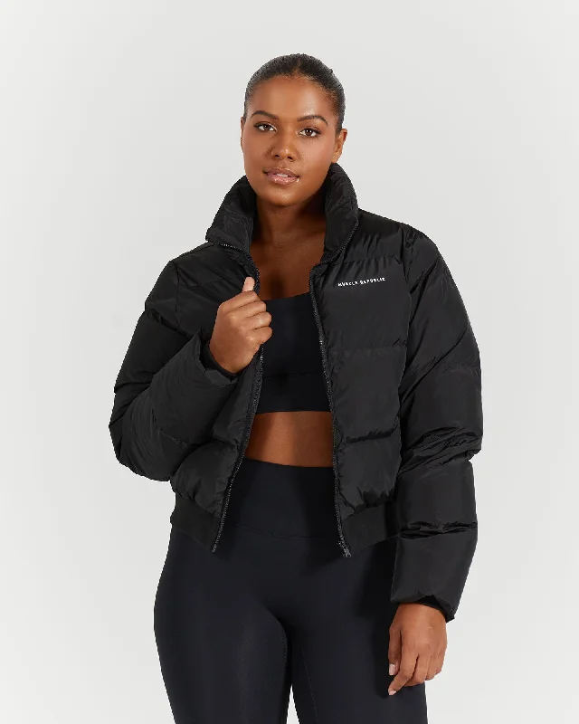 Performance JacketsBOMBER PUFFER JACKET - BLACK