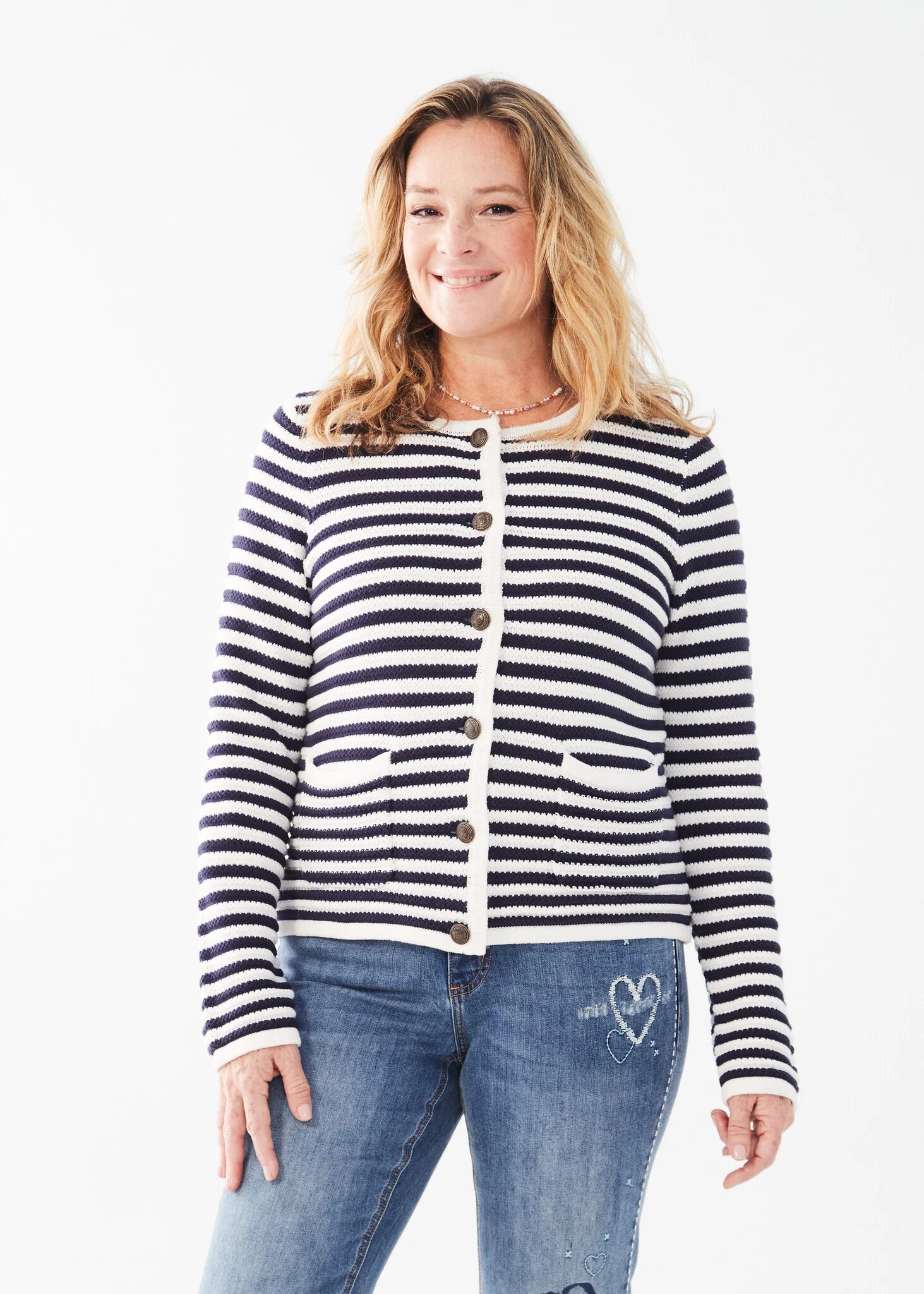 Statement Knit TopsFDJ Stripe Cardigan - 1827314