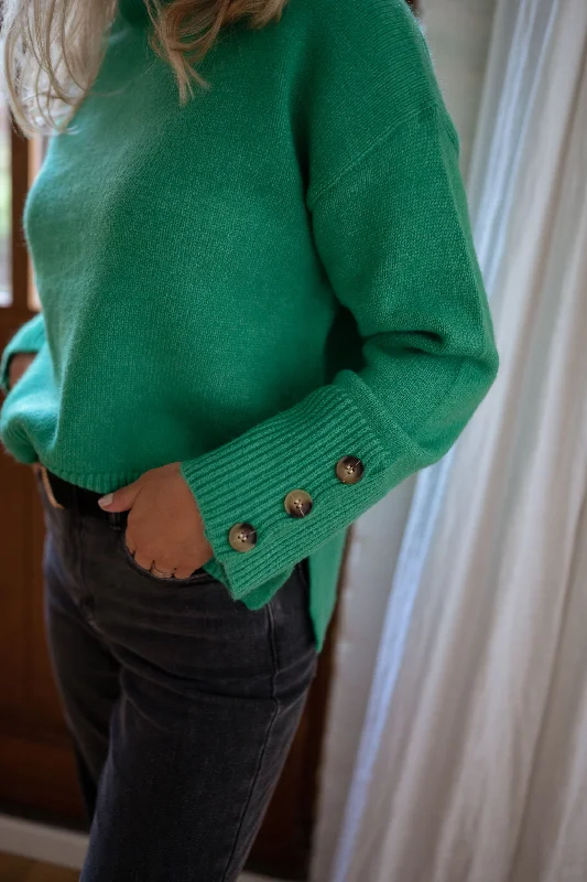 Cotton Knit TopsGreen Matis Sweater