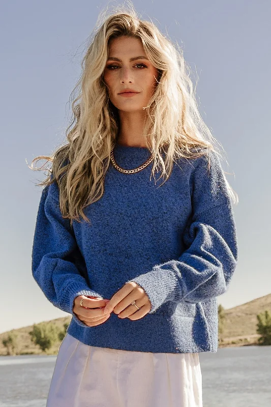 Beaded Knit TopsLublin Sweater | Blue