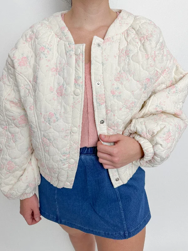 Zippered JacketsHaven Floral Quilted Bomber Jacket