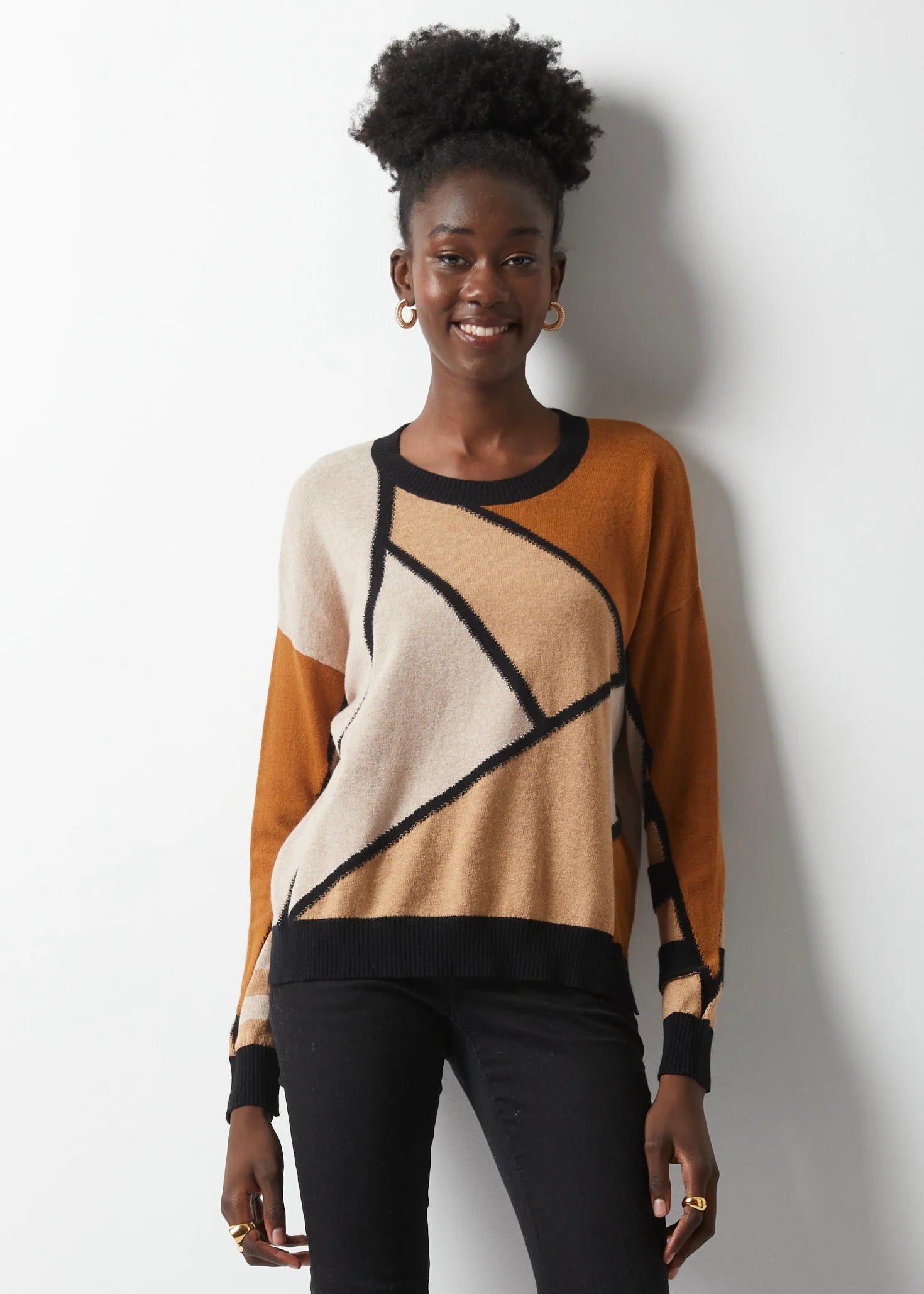 Fall Knit TopsZaket & Plover Mosaic Intarsia Sweater - ZP6348U