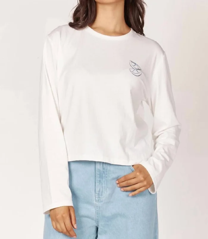 Ceto Long Sleeve Tee In Ivory