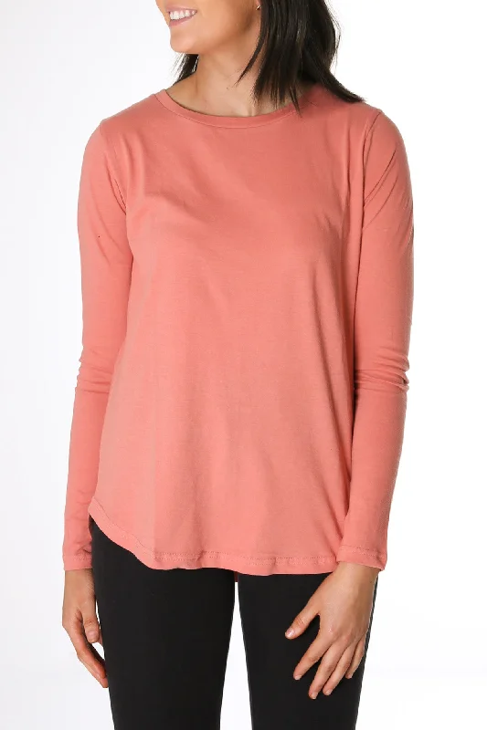 Kara Long Sleeve Tee Apricot