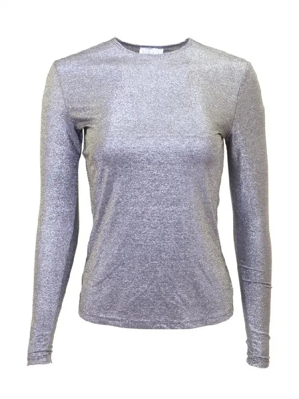 Linda Leal Long Sleeve Sparkle Shell