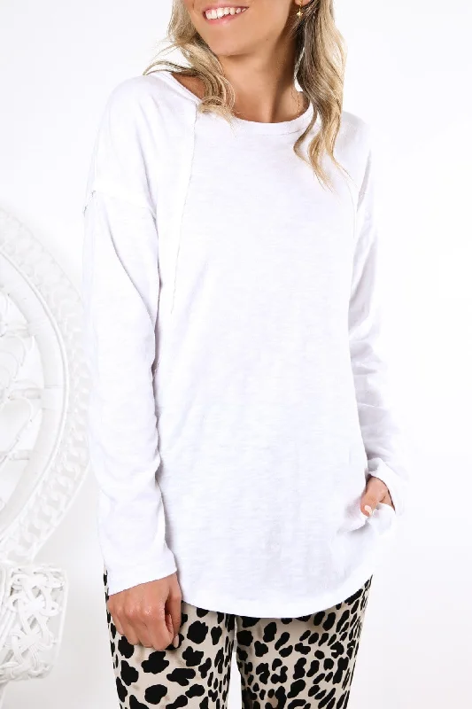 Mackenzie Long Sleeve Crew White