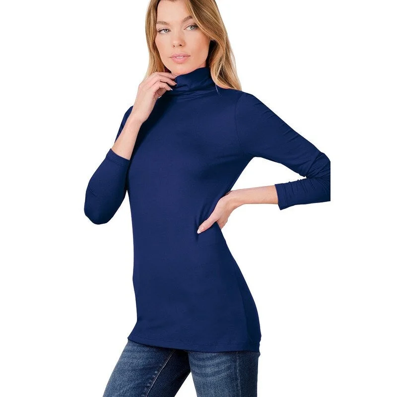 Niobe Clothing Womens Long Sleeve Turtle Neck Top