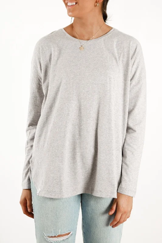 Society Long Sleeve Tee Grey Marle