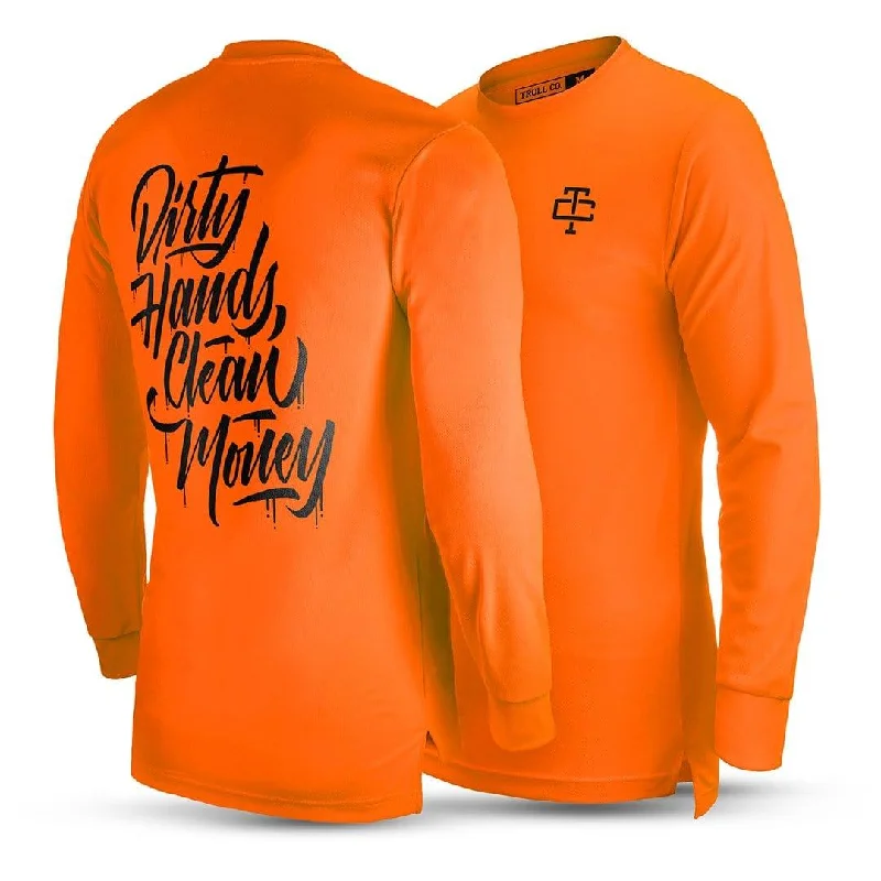 Stacked Long Sleeve, Hi Viz Orange