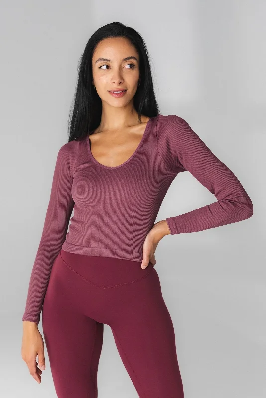 Vitality Synergy® V Long Sleeve - Mauve