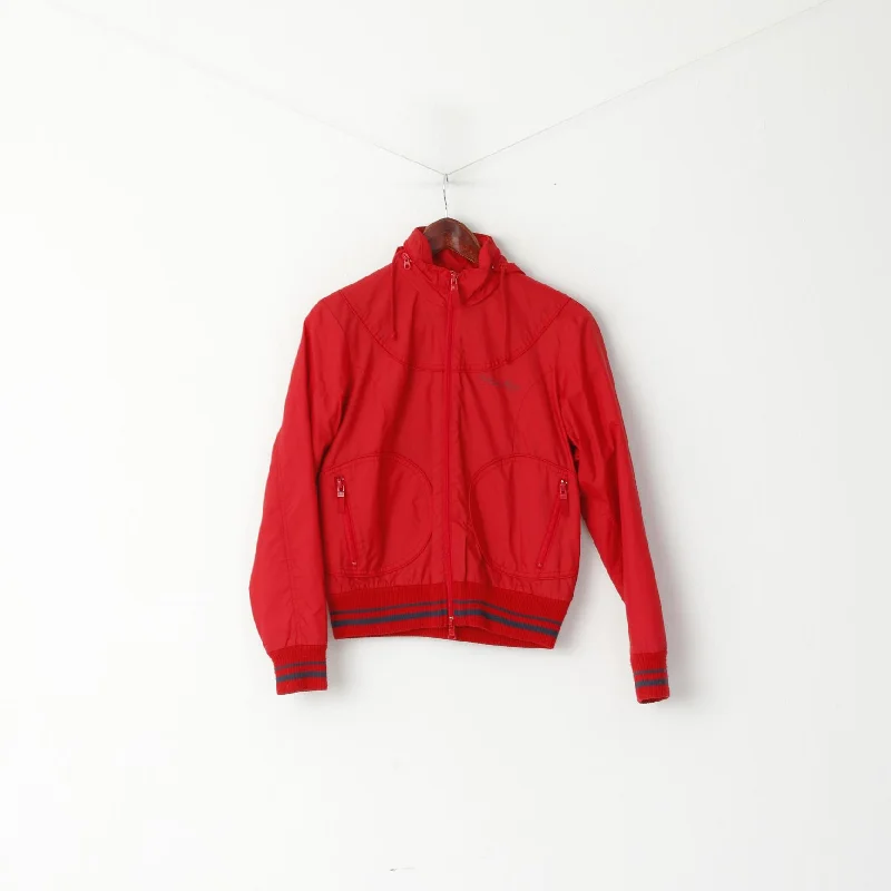 Neutral polo shirtPolo Jeans Ralph Lauren Women S Jacket Red Nylon Waterproof Hidden Hood Zip Up Top