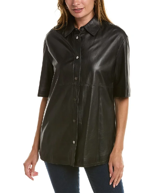 Longline ShirtsBrunello Cucinelli Leather Shirt