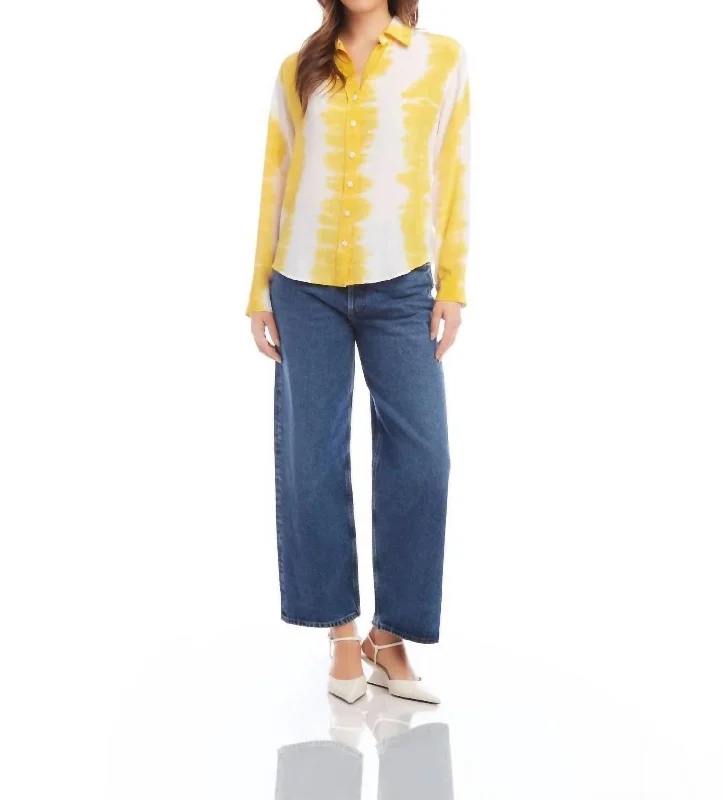 Compression ShirtsTie Dye Shirt In Yellow Tie Dye