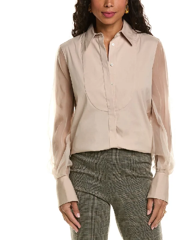 Ruffled ShirtsBrunello Cucinelli Silk Sleeve Shirt