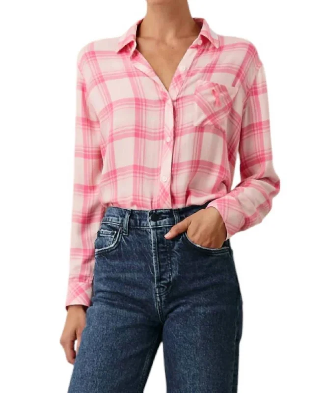 Leather-Paneled ShirtsHunter Shirt In Brave Pink