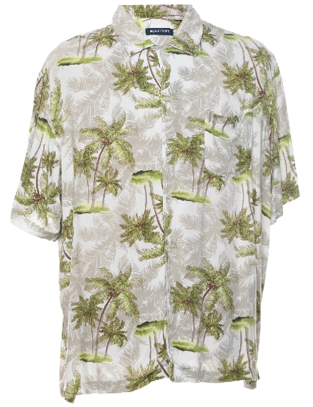 Satin ShirtsPuritan Tropical Hawaiian Shirt - XL