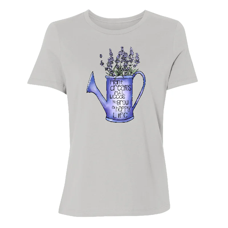 Watering Can Lilacs Women's T-ShirtMetallic T-Shirts