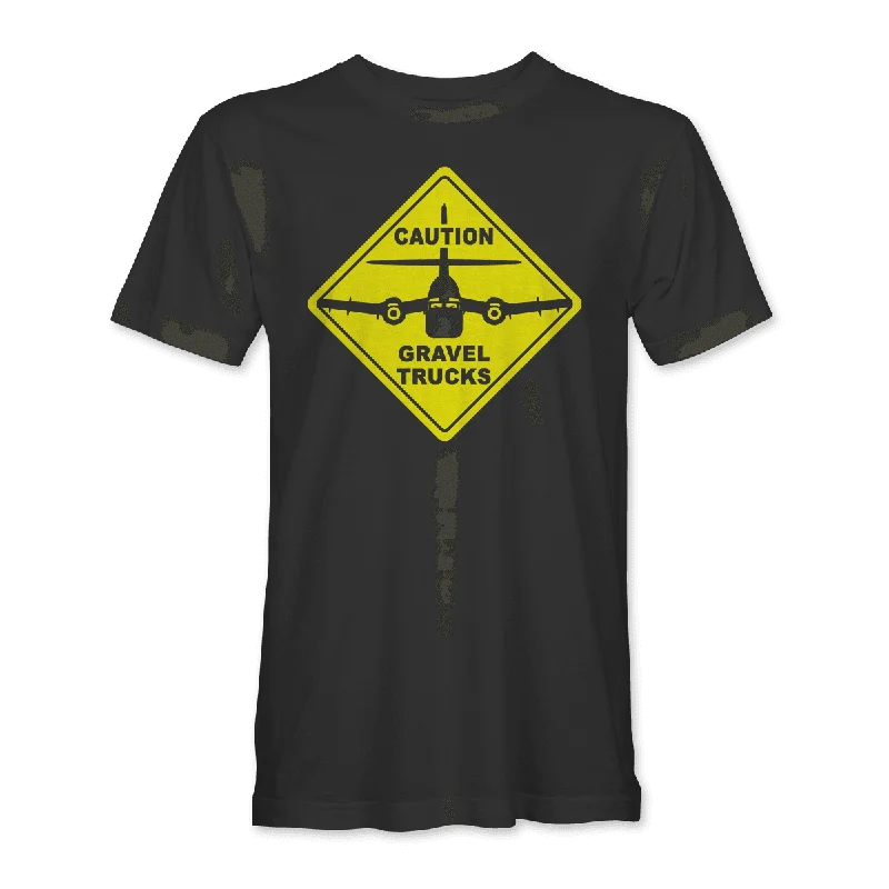 CAUTION GRAVEL TRUCKS T-ShirtZippered T-Shirts