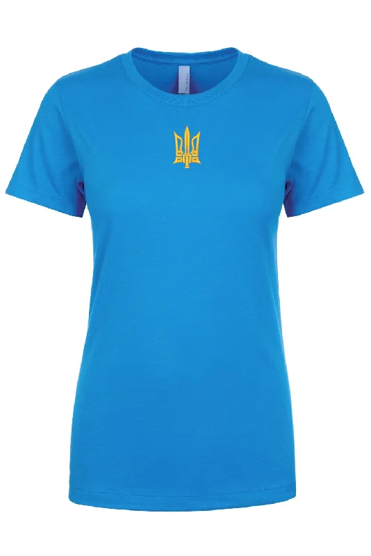 Female fit embroidered t-shirt "Tryzub"Sequined T-Shirts