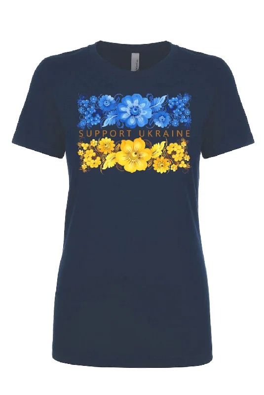 Female fit t-shirt "Support Ukraine"Hiking T-Shirts