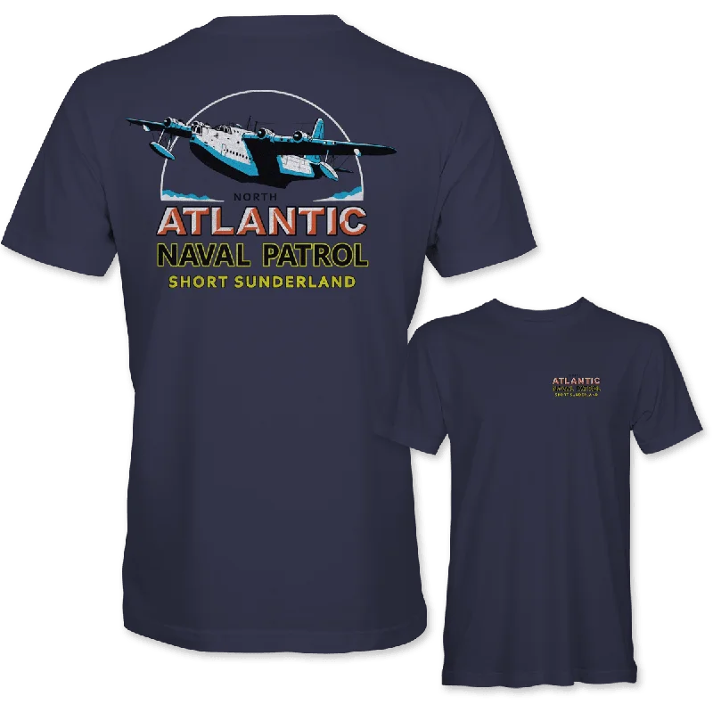 SHORT SUNDERLAND 'ATLANTIC NAVAL PATROL' T-ShirtPainted T-Shirts