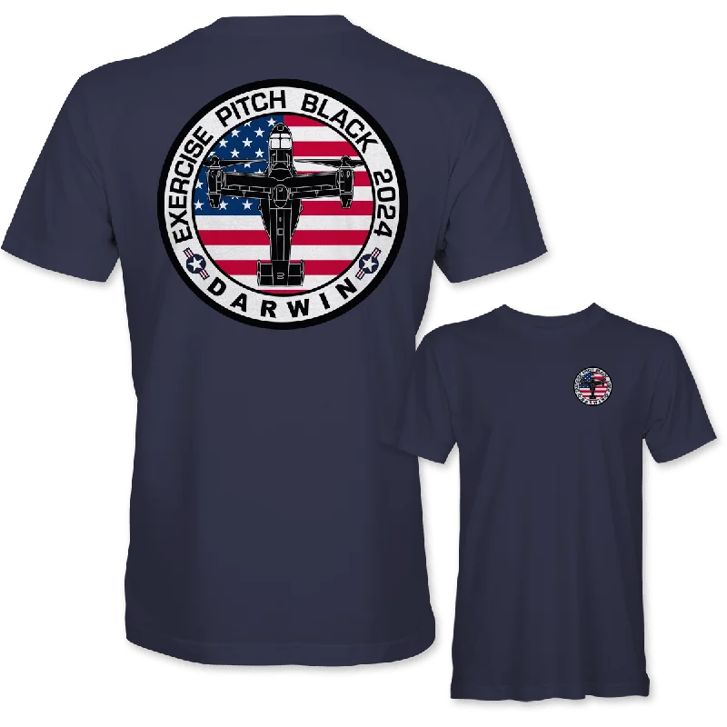 USMC MV-22 OSPREY PITCH BLACK 2024 T-ShirtBamboo T-Shirts