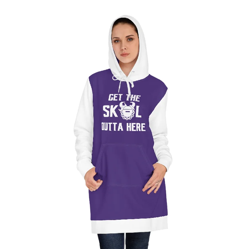 Hoodie Dress - Purple/White - Get OUTTA HereSequined Hoodies