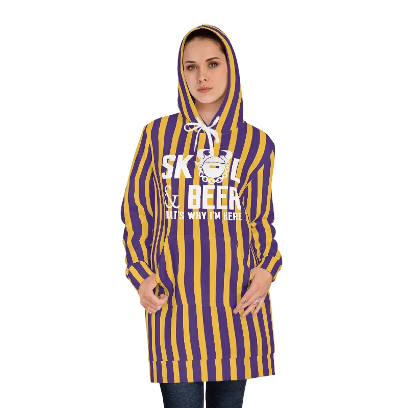 Hoodie Dress - Stripes - & BEERRetro Hoodies