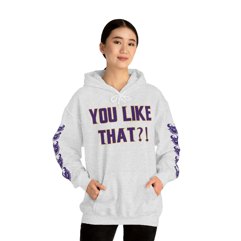 Unisex Heavy Blend™ Hooded Sweatshirt - YOU LIKE THAT?! + Game Day Helmet (Sleeves)Pocketed Hoodies