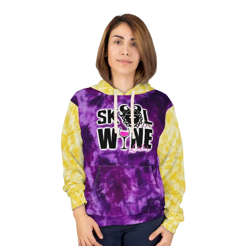 Unisex Pullover Hoodie - Purple/Gold Tie-Dye - WINE laterPullover Hoodies