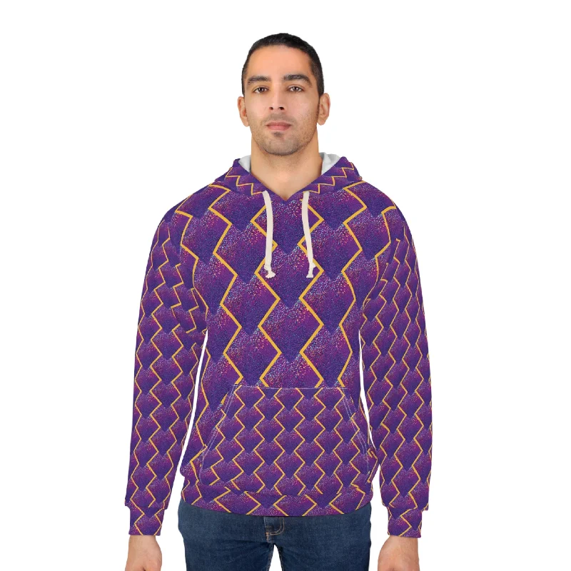 Unisex Pullover Hoodie - Purple Sparkle - SQUADWool Blend Sweatshirts