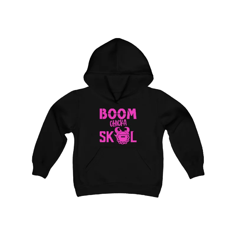 Youth Heavy Blend Hoodie - BOOM chickaRibbed Cuff Hoodies