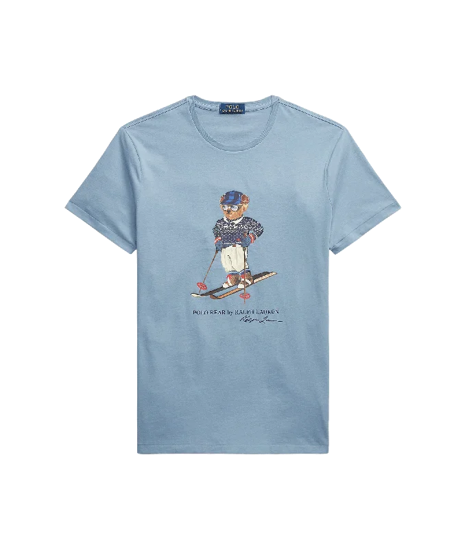 Pastel polo shirtCustom Slim Fit Polo Bear Jersey T-Shirt - Blue