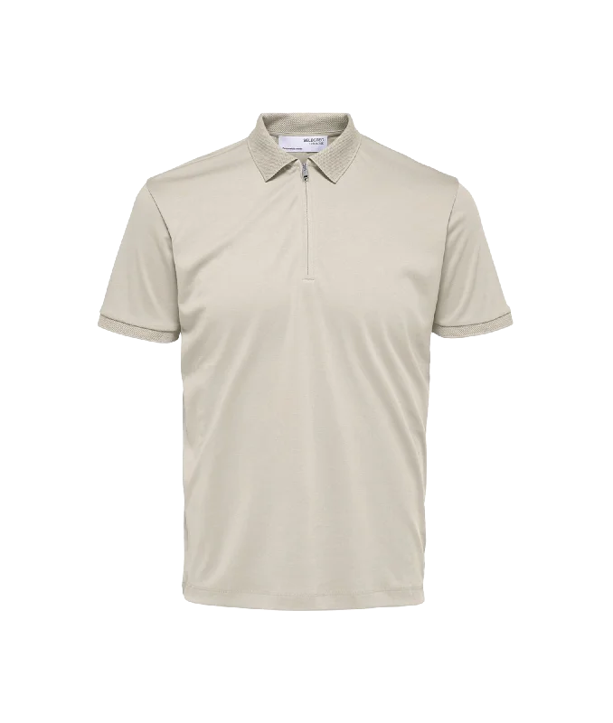 Anti-odor polo shirtZipper Polo Shirt - Beige