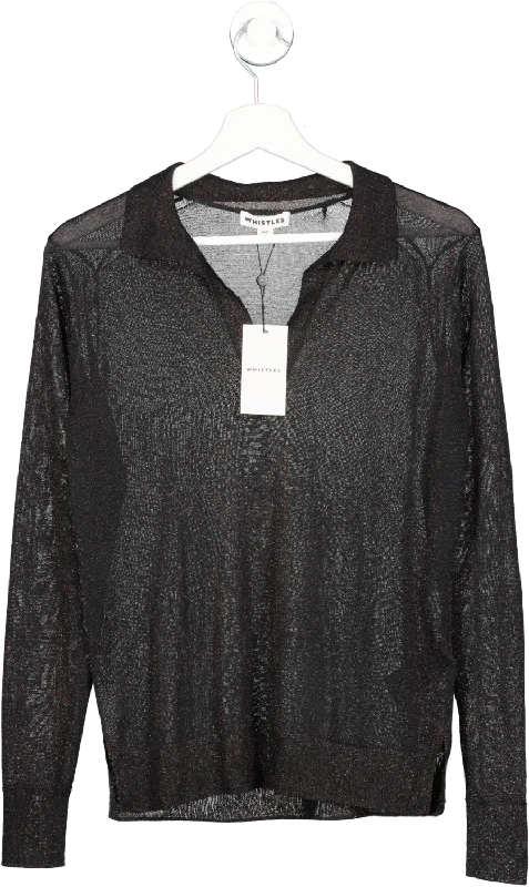 Gradient polo shirtWhistles Black Sparkle Polo Top BNWT UK 6