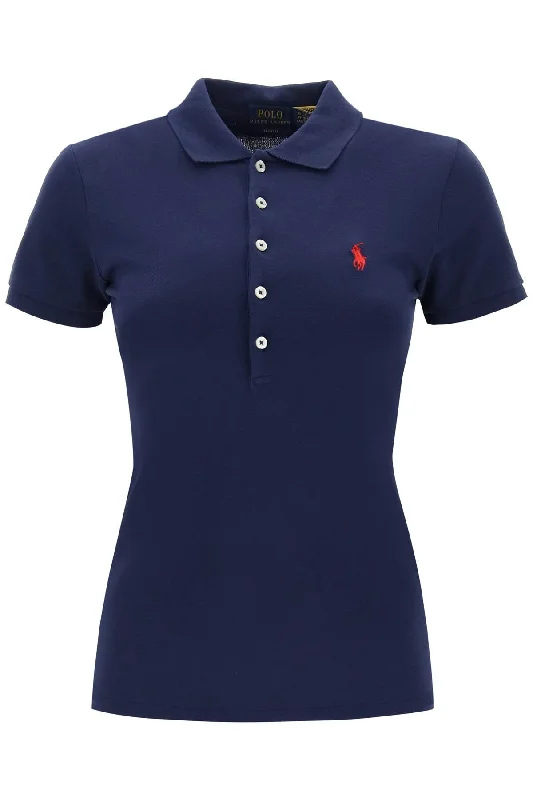 Polka dot polo shirtPolo Ralph Lauren Women's Julie Slim Fit Five Button Polo Shirt